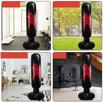 БОКСЕРСКАЯ СУМКА, 160 СМ, НАДУВНАЯ ОТДЕЛЬНО СТОЯЩАЯ, КРУЖКА ПЕСОЧНАЯ КОЛОНКА