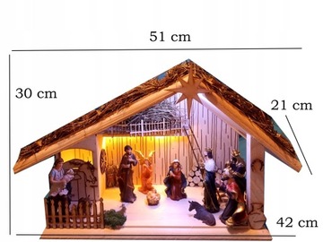 Szopka Bożonarodzeniowa, betlejemska drewniana, święta
