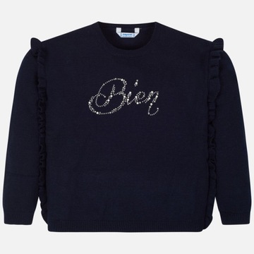 MAYORAL 7303 SWETER FALBANKI granatowy r.167