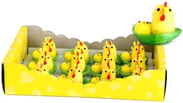 Яйца натуральные пластиковые с крапинками, 3х5см/12 шт.