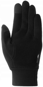 4F Rękawiczki zimowe polarowe dotykowe czarne L