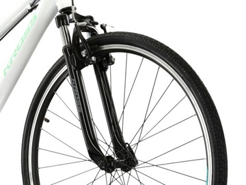 KROSS EVADO 1.0 ЖЕНСКАЯ БЕЛАЯ/БИРЮЗОВАЯ РАМА 19