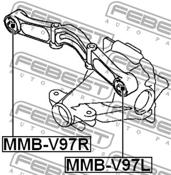 FEBEST SILENTBLOK NÁPRAVA MMB-V97R