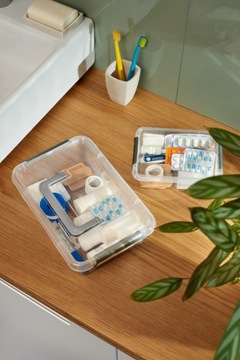 Коробка, пластиковый контейнер с крышкой, 1,15 л.