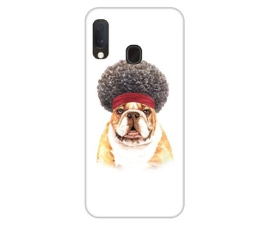 Etui pokrowiec do Samsung Galaxy A20e Bulldog afro