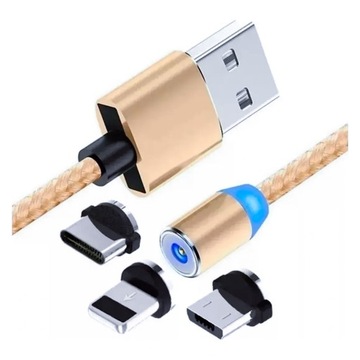 МАГНИТНЫЙ КАБЕЛЬ 3 в 1 2,4 А USB MICRO LIGHTNING TYPE-C ДЛЯ IPHONE КАБЕЛЬ