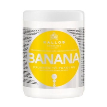 KALLOS MASKA WZMACNIAJĄCA BANANOWA 1L