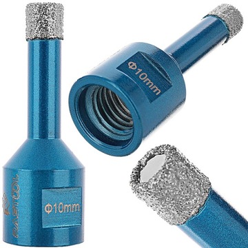 WIERTŁO DIAMENTOWE 10MM KORONKA M14 DO SZLIFIERKI TWARDEGO GRESU GLAZURY RS