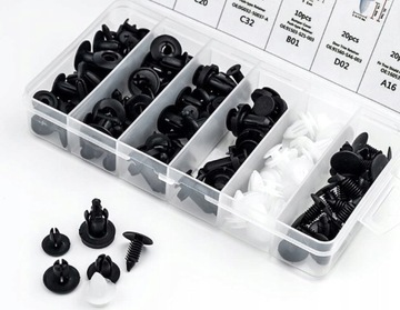 ZEST CLIPS PINS АВТОМОБИЛЬНЫЕ ЗАЖИМЫ СЪЕМНИКИ ДЛЯ СНЯТИЯ ОБИВКИ 105 шт.