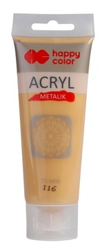 Farba akrylowa 75ml DELIKATNE ZŁOTO METALLIC