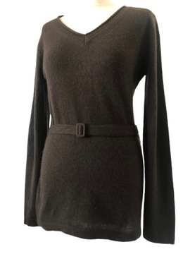 MaxMara - piękny -100% KASZMIR- pasek SWETER - L (40) -