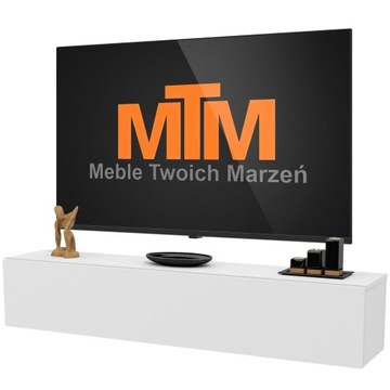 Szafka RTV Wisząca Pod Telewizor Komoda Loft Biała Matowa 140