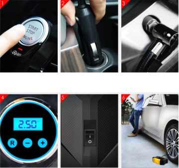 АВТОМОБИЛЬНЫЙ КОМПРЕССОР Насос Компрессор 12 В LED ЖК-дисплей ДЛЯ МАТРАСНЫХ ШАРИКОВЫХ КОЛЕСА