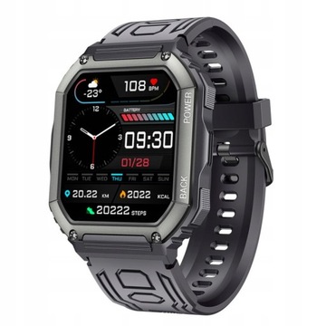 KR06 Outdoor Inteligentny zegarek Czarny