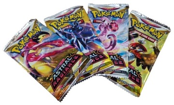 Коллекционные карточки Pokemon Astral Radiance с сумкой из 10 штук Пикачу