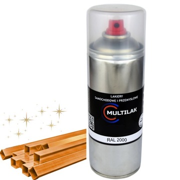 Lakier farba w sprayu do aluminium RAL 2000 Połysk