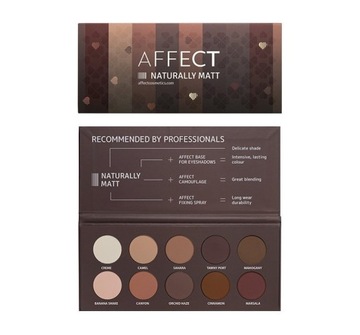 Affect paleta cieni Naturally Matte