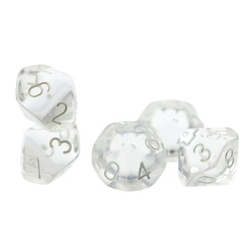 НАБОР ИЗ 2 КУБИКОВ D10 ДЛЯ РПГ «ЗАБЫТЫЕ РУНЫ» ДЕСЯТИСТОРОННИЕ КУБИКИ 0–9