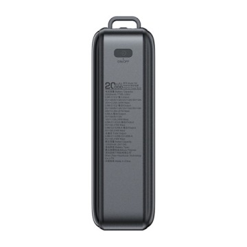 Powerbank 20000мАч M4 PD 67W со встроенным кабелем USB-C, черный