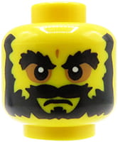 LEGO głowa główka figurki męska, krzaczasta broda