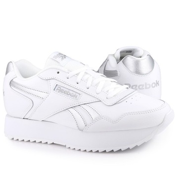 Buty damskie sneakersy Reebok GLIDE RIPPLE DOUBLE WHITE SKÓRA