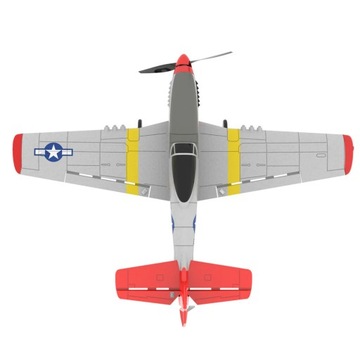 Радиоуправляемый самолет Eachine Mini Mustang P-51D V2 с гироскопом - модель 761-5 EPP 400 мм, Fu