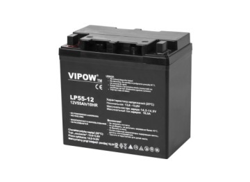 Akumulátor 12V 55Ah gelový Vipow napájecí zdroj Ups Kamna