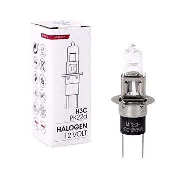 ŻARÓWKA ŻARÓWKI H3C 12V 55W PK22D HOMOLOGACJA