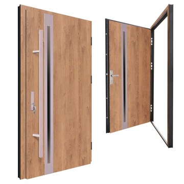 DRZWI ZEWNĘTRZNE WEJŚCIOWE STALOWE 90PRAWE WINCHESTER 92mm OŚCIEŻNICA TERMO