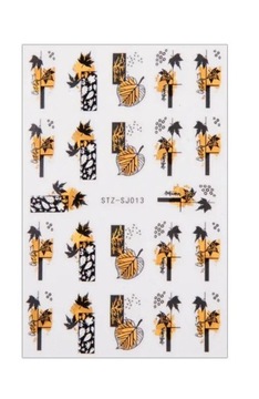 НАКЛЕЙКИ ДЛЯ НОГТЕЙ САМОКЛЕЯЩИЕСЯ украшения для ногтей 3D золотые листья