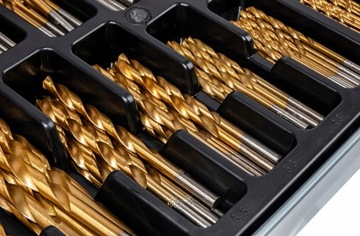 НАБОР ТИТАНОВЫХ СВЕРЛ ПО МЕТАЛЛУ, 170 ШТ.