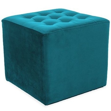 Puf Lori Velvet Turkus Bluvel 85 Pikowany Kwadrat