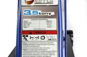 НИЗКОПРОФИЛЬНЫЙ ПОДЪЕМНИК 3,5 Т РУКАВЧАТЫЙ РЫЧАГ