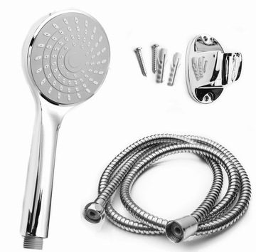 ZESTAW PRYSZNICOWY SŁUCHAWKA 1F WĄŻ STALOWY