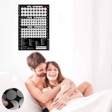 100x GRA KAMASUTRA - Pozycje dla Par, Zdrapka - prezent na DZIEŃ CHŁOPAKA