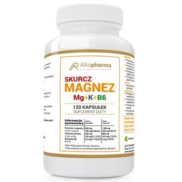 ALTO PHARMA MAGNEZ SKURCZ Mg + K + B6 FORTE 120 k