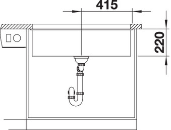 Мойка Blanco Subline 800u 523146 жасмин+сифон