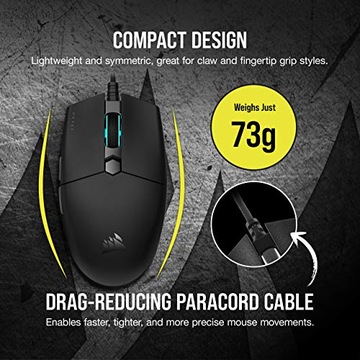 CORSAIR KATAR PRO XT Wired Ultra-Light FPS Gaming Mouse - 18,000 DPI - Symm
