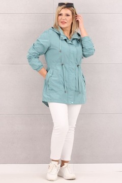 ЖЕНСКАЯ ТОНКАЯ ВЕСЕННЯЯ КУРТКА-ПАРКА С КАПЮШОНОМ РАЗМЕРЫ