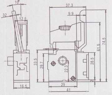 Переключатель для дрели CELMA PRCR 10/6 AEO CEO, синий 6А FA2-6/1BEK