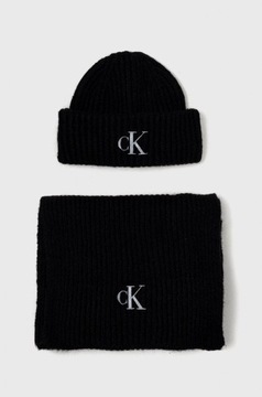 Zestaw box czapka szalik Calvin Klein BASIC czarny