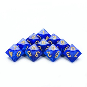 ZESTAW 2 KOSTEK K10 RPG ZOSTAWCIE TITANICA KOŚĆ DZIESIĘCIOŚCIENNA 0-9