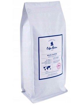 Kawa ziarnista rzemieślnicza ręcznie palona - BRASIL SANTOS 1 kg Arabica