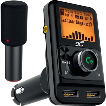 TRANSMITER FM LTC BLUETOOTH ŁADOWARKA USB 2 X 2.4A
