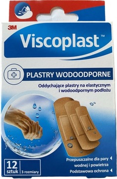 PLASTRY WODOODPORNE VISCOPLAST 12 SZT. 3 ROZMIARY