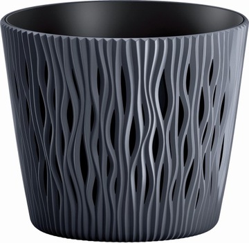 DONICZKA Z WKŁADEM OZDOBNA CZARNA NOWOCZESNA