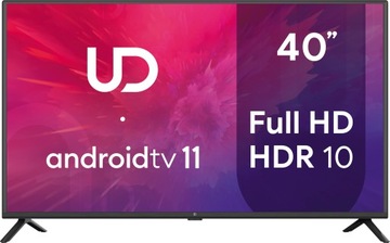 Telewizor UD 40 cali Full HD Android Smart TV WIFI Netflix YouTube Czarny