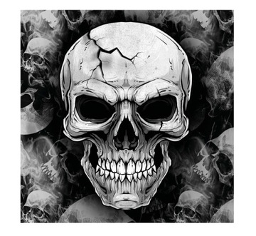 SERWETKI PAPIEROWE CZASZKI CZASZKA 33X33 CM 12 SZT. HALLOWEEN