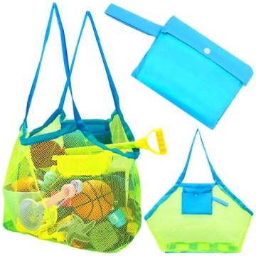 TORBA NA PLAŻĘ TOREBKA SIATKA DUŻA PLAŻOWA ETUI