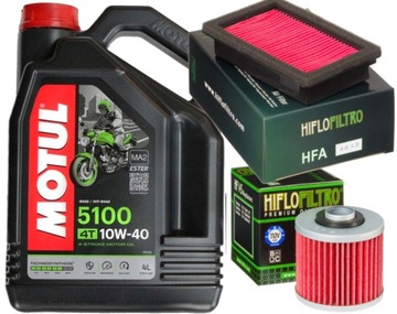 HFA4613 ZESTAW OLEJ MOTUL 5100 10W40 4L FILTRY YAMAHA MT-03 06-12